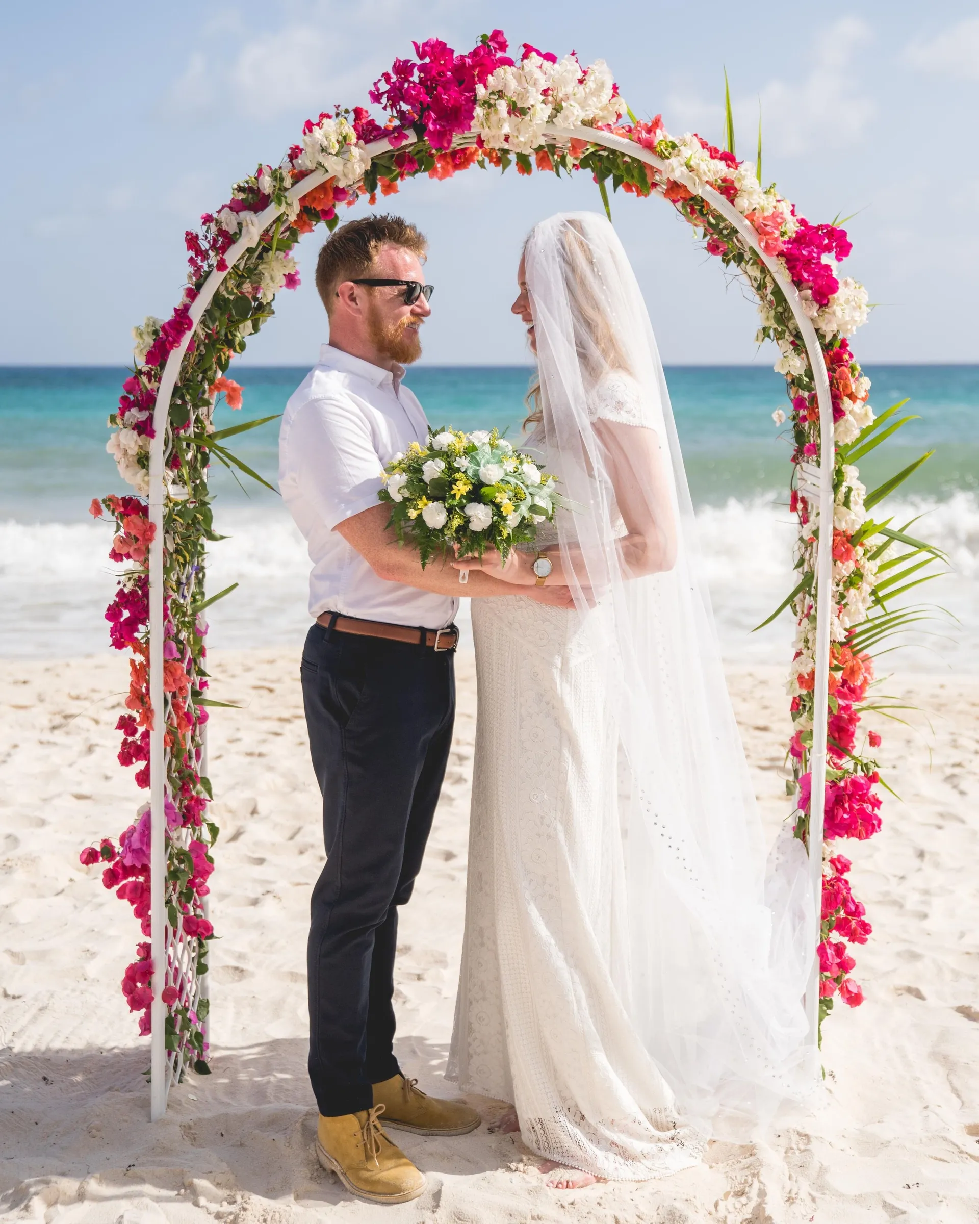 Outdoor wedding area