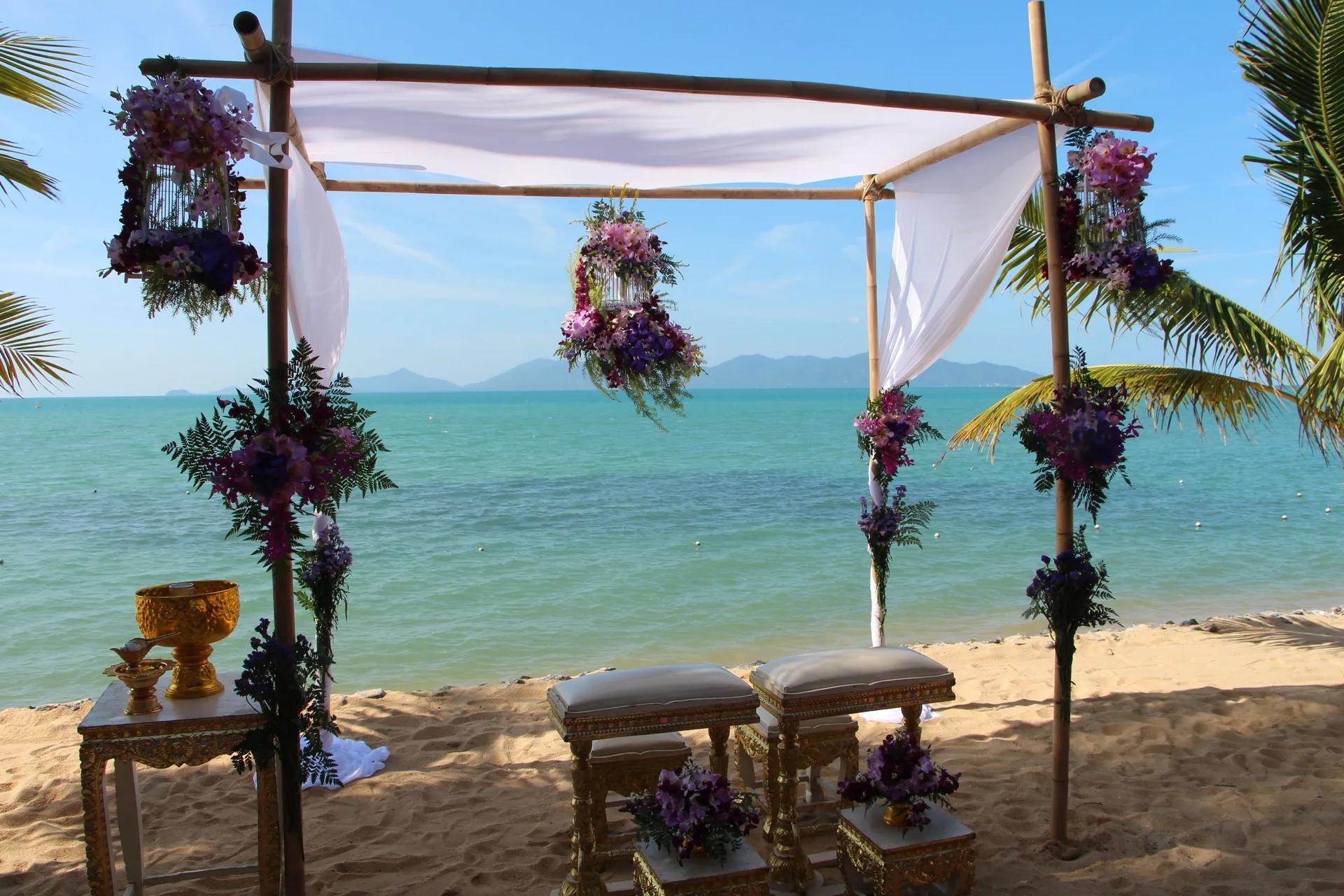 Outdoor wedding area