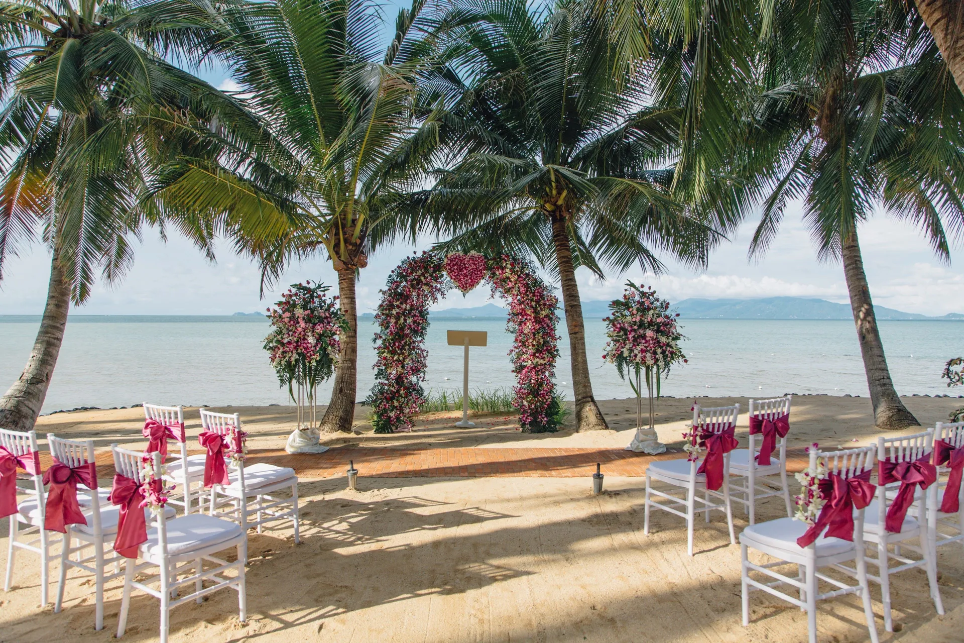 Outdoor wedding area