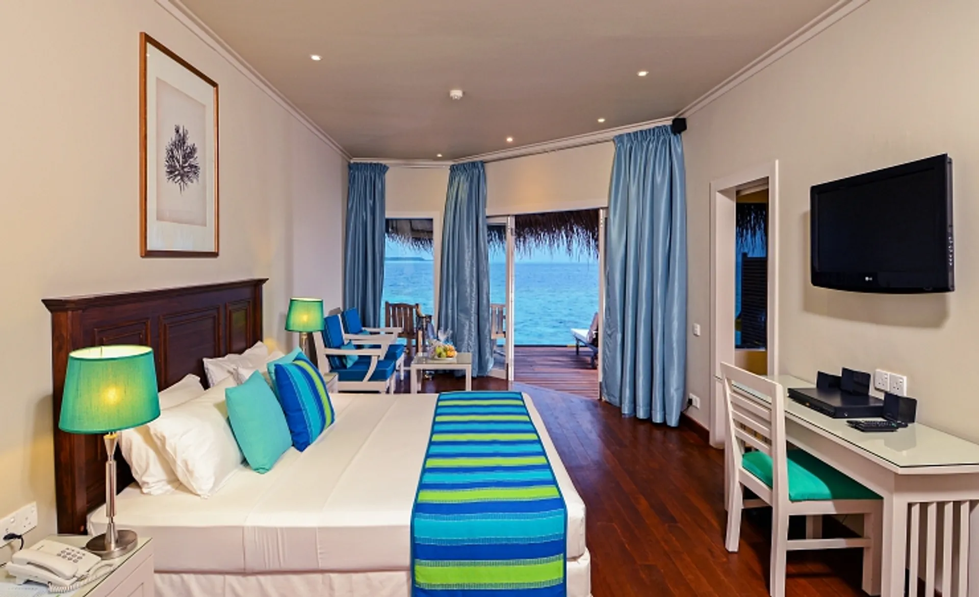 Adaaran Club Rannalhi - Water Villa Bedroom