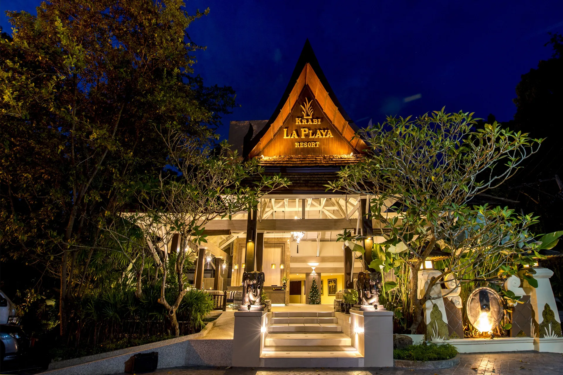 Front of property – evening/night
