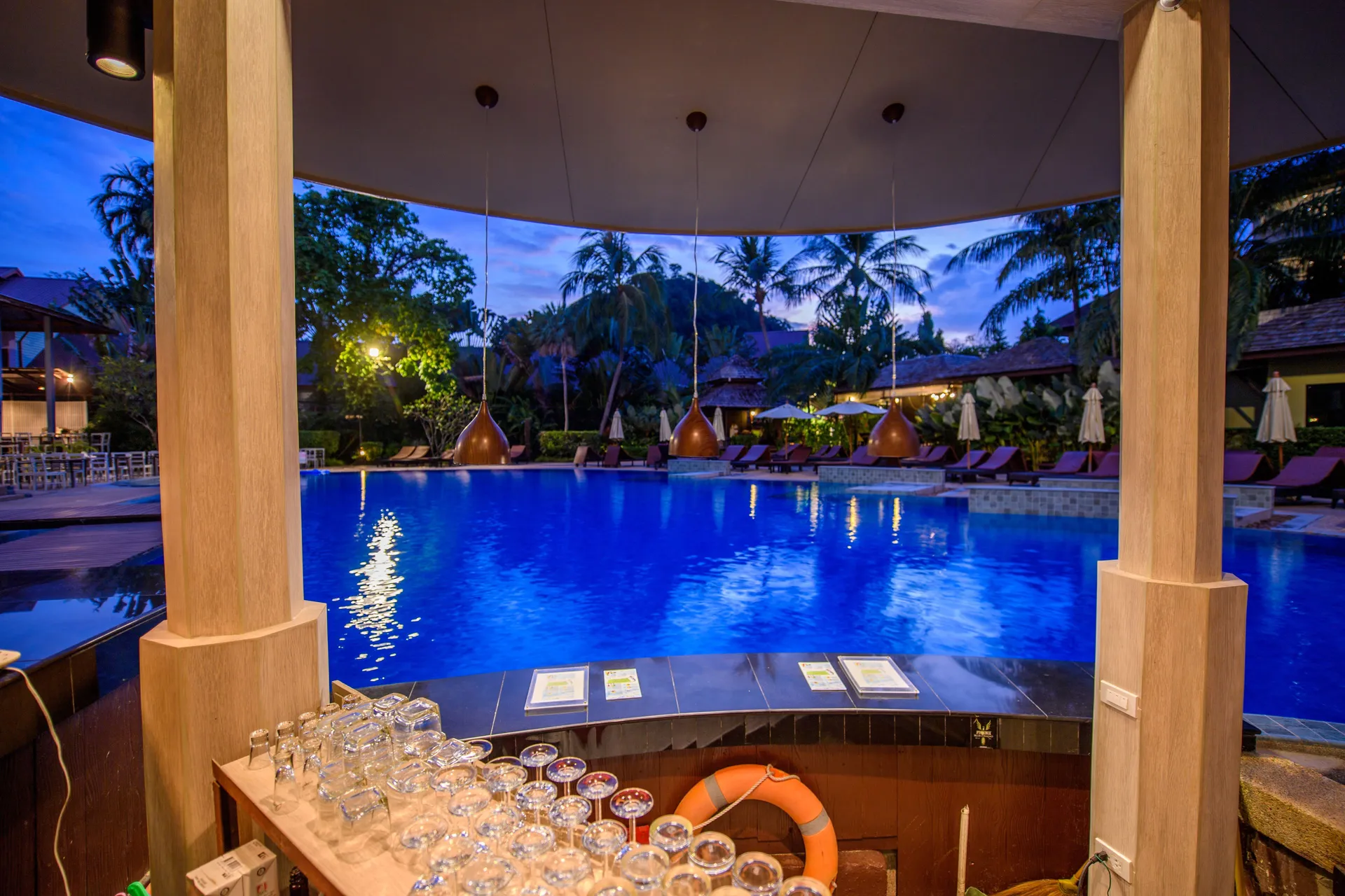 Poolside bar