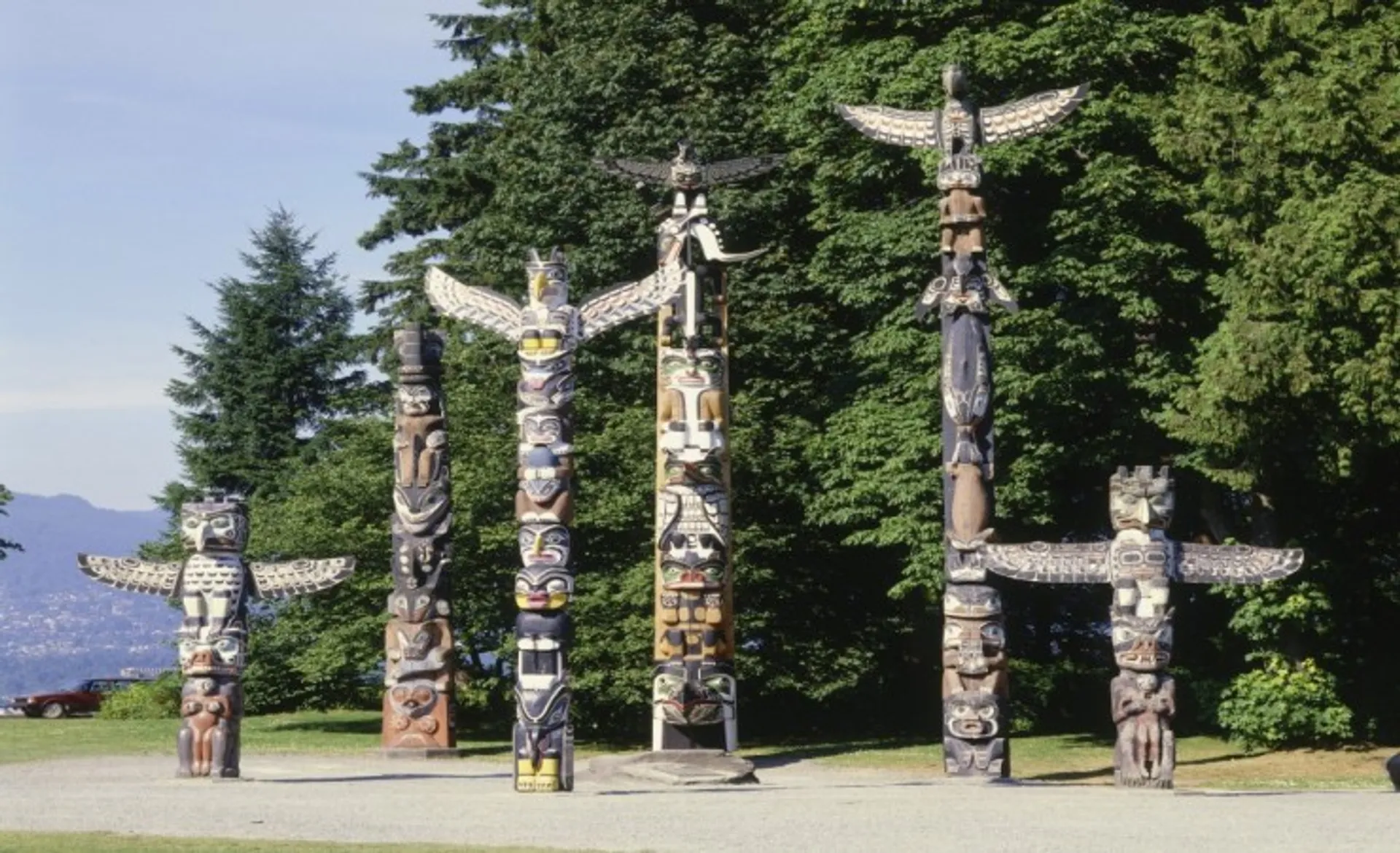 Totem Poles In Stanley Park