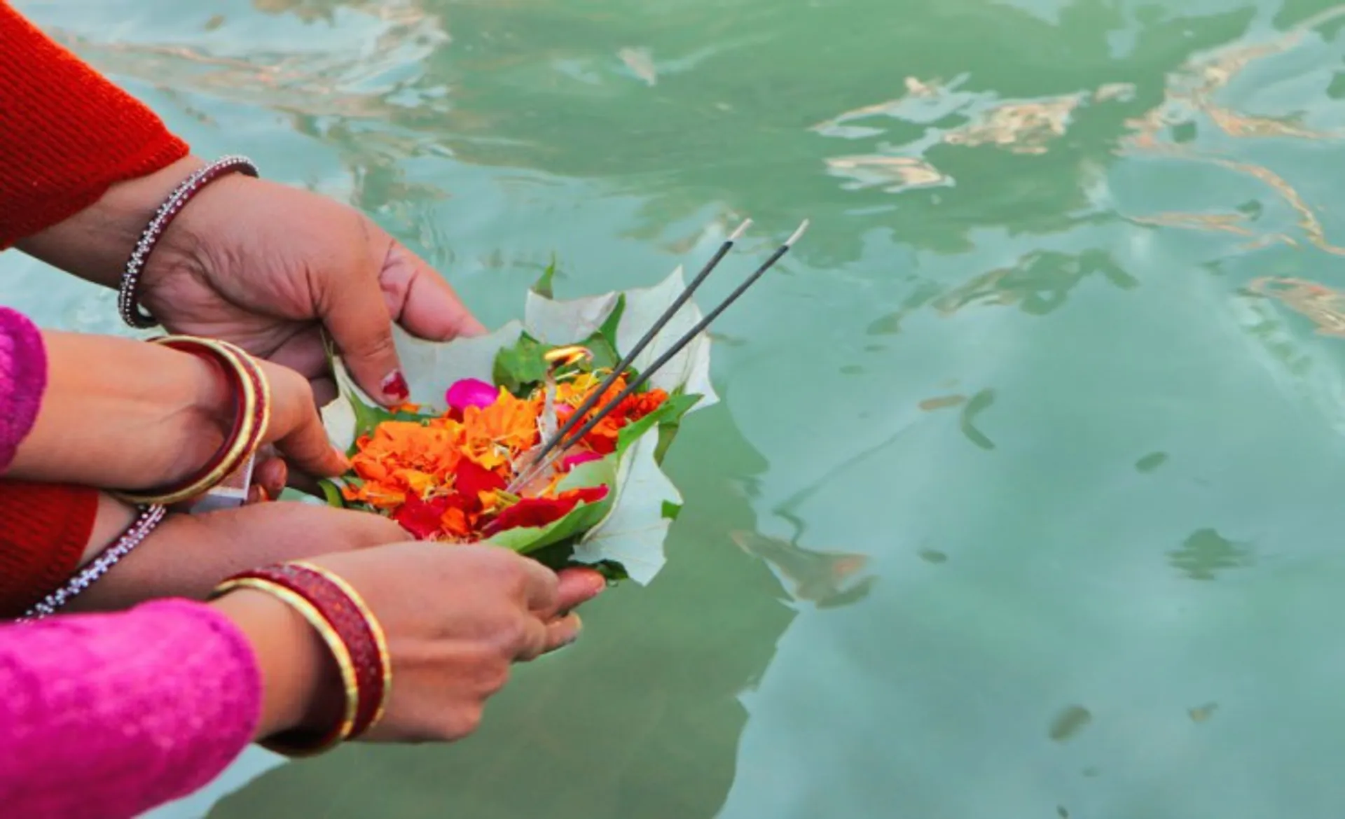 Puja Ceremony On The Ganga River