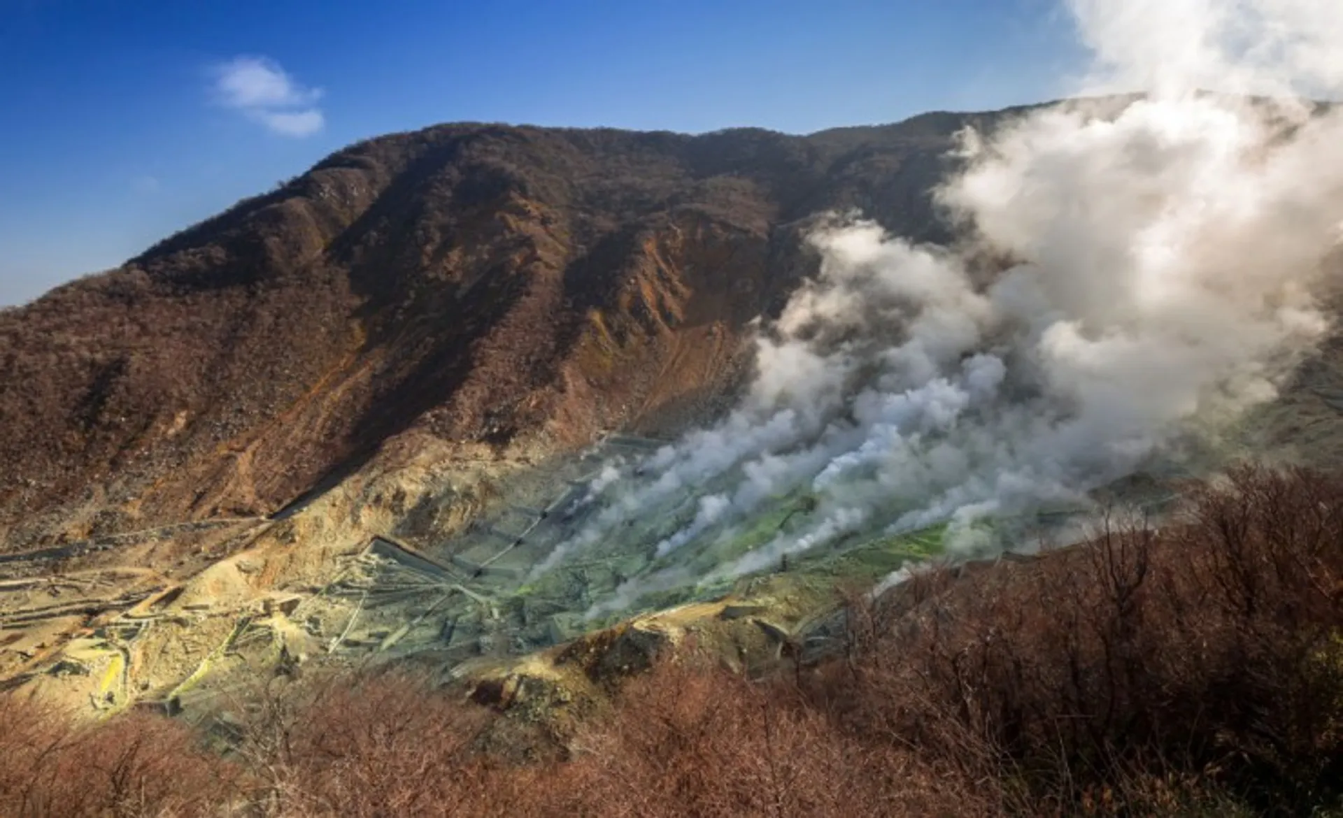 Sulphur Vents At Owakudani Valley, Tokyo