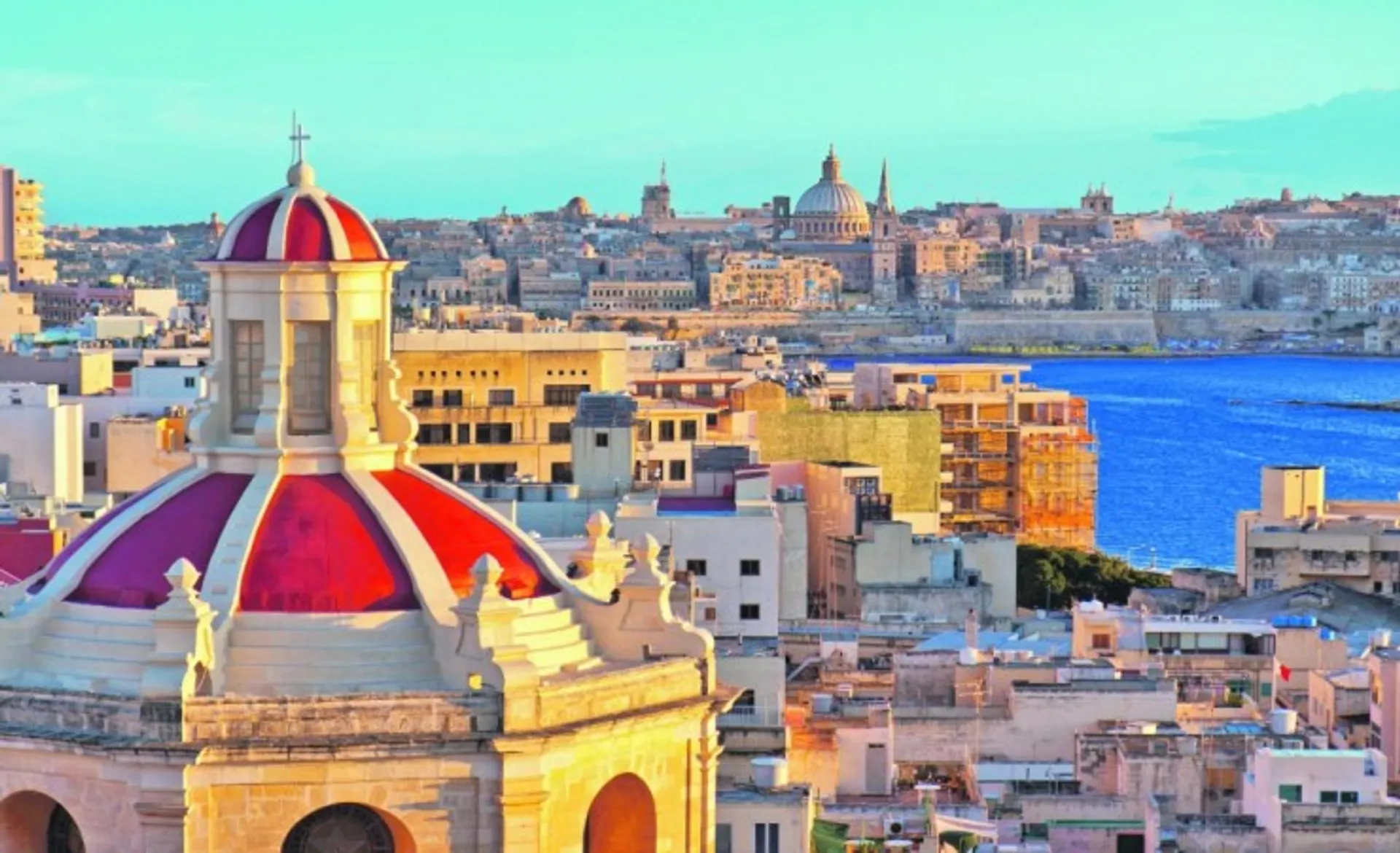 Sliema And Valletta Skyline
