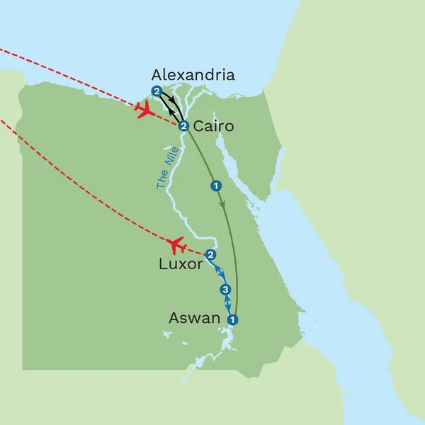 Grand Tour of Egypt Map