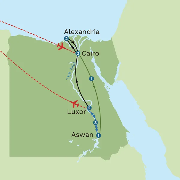 Grand Tour of Egypt Map