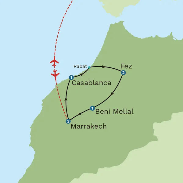Imperial Cities of Morocco Map