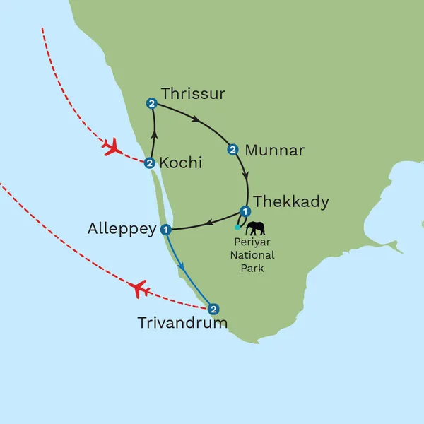 Kerala Explorer Map