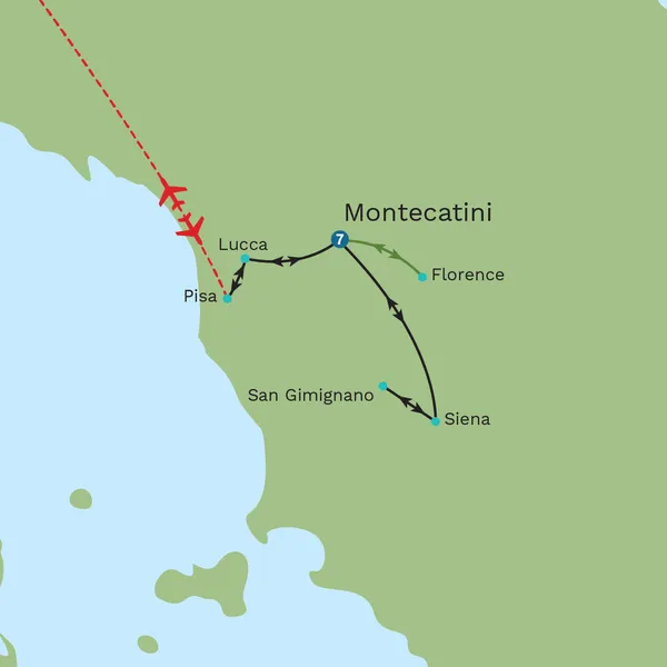 Tuscany, Florence and Siena Map