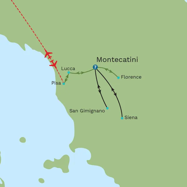 Tuscany, Florence and Siena Map