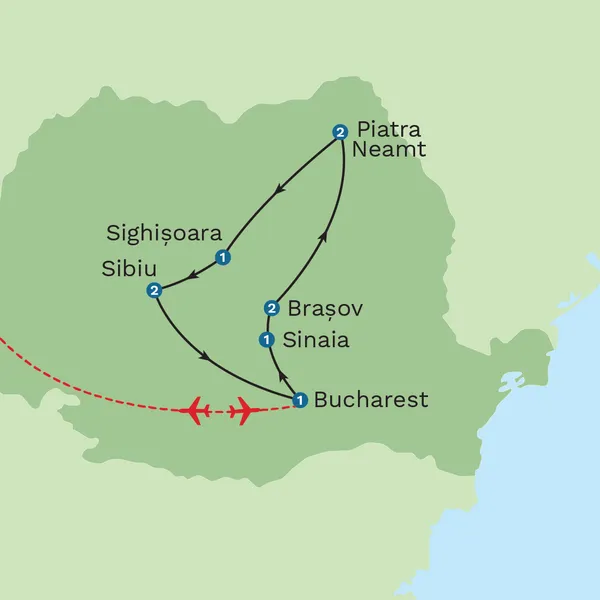 Grand Tour of Romania Map