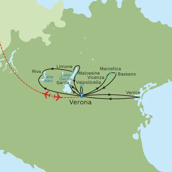 The Italian Lakes: Lake Garda Map