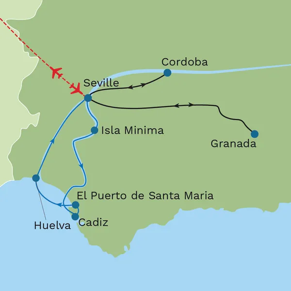 Discover Andalucia and Seville Map